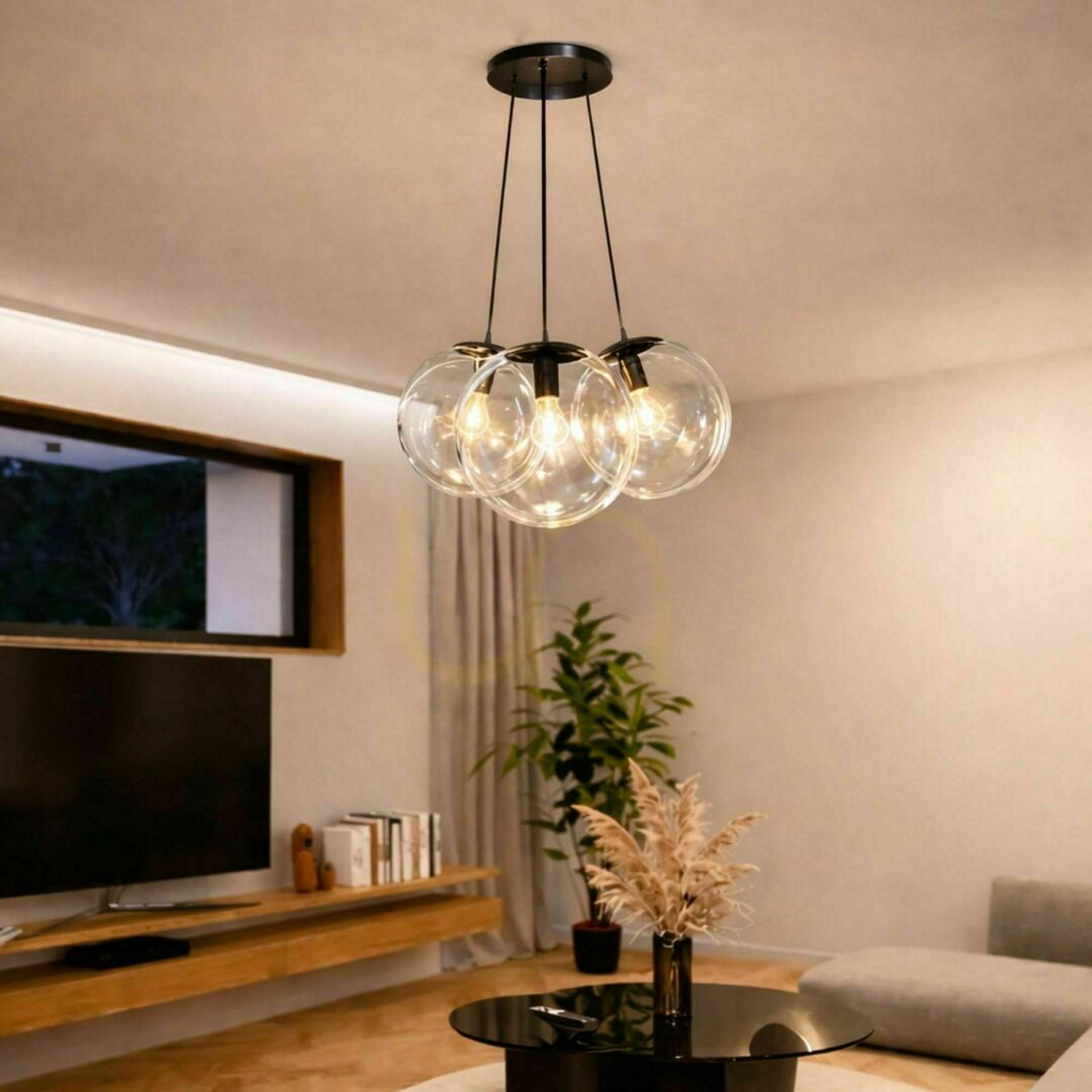 Vedere Lustră suspendată s.luce Orb Cluster, 3 x E27, sticlă albă, Ø 50 cm Lustră suspendată s.luce Orb Cluster, 3 x E27, sticlă albă, Ø 50 cm