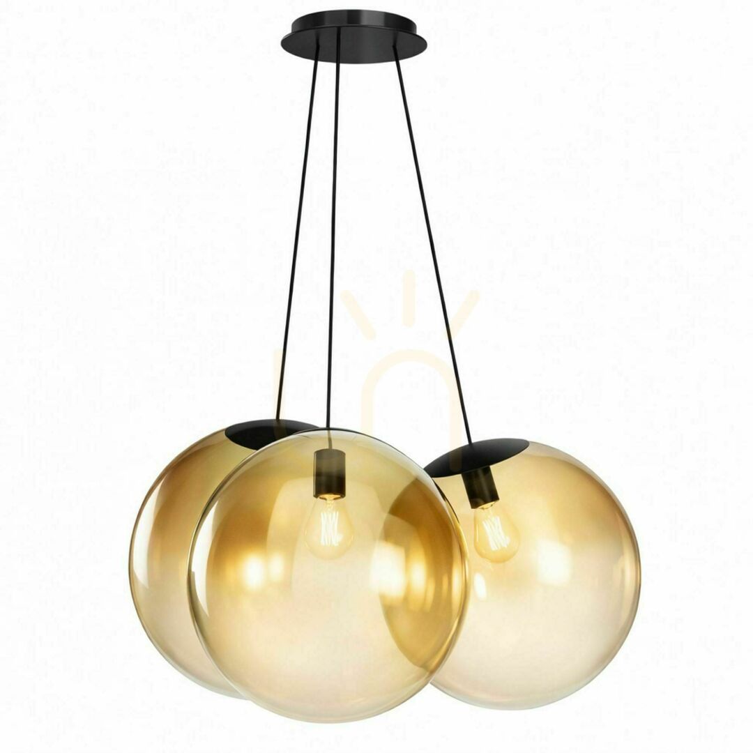 Spectacol Lustră suspendată s.luce Orb Cluster, 3 x E27, sticlă albă, Ø 50 cm Lustră suspendată s.luce Orb Cluster, 3 x E27, sticlă albă, Ø 50 cm