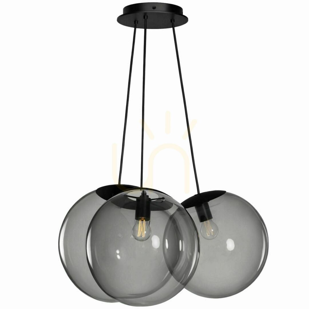 Vedere Lustră suspendată s.luce Orb Cluster, 3 x E27, sticlă maro, Ø 50 cm Lustră suspendată s.luce Orb Cluster, 3 x E27, sticlă maro, Ø 50 cm
