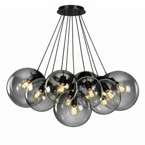 Lustră suspendată s.luce Orb Cluster, 13 x E27, sticlă transparentă, Ø 30 cm 12 Lustră suspendată s.luce Orb Cluster, 13 x E27, sticlă transparentă, Ø 30 cm small 12