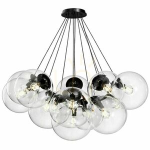 Lustră suspendată s.luce Orb Cluster, 13 x E27, sticlă transparentă, Ø 30 cm 14 Lustră suspendată s.luce Orb Cluster, 13 x E27, sticlă transparentă, Ø 30 cm small 14