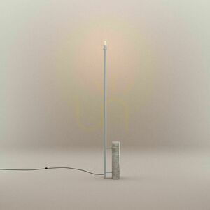 Lampă de podea s.luce Velo, travertin și sticlă fumurie, E27, 187 cm small 2