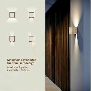 Aplică de perete LED s.luce Travea, travertin bej, 10 cm, 2 x 5 W, 3000 K, dimabilă 9 Aplică de perete LED s.luce Travea, travertin bej, 10 cm, 2 x 5 W, 3000 K, dimabilă small 9