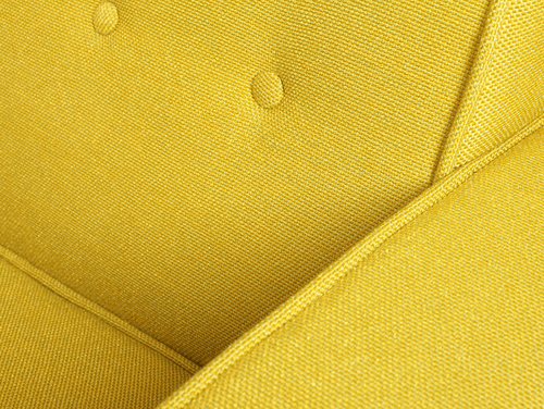 Verifica Canapea cu 3 locuri CustomForm ZUGO – galben turmeric 1310, finisaj nuc