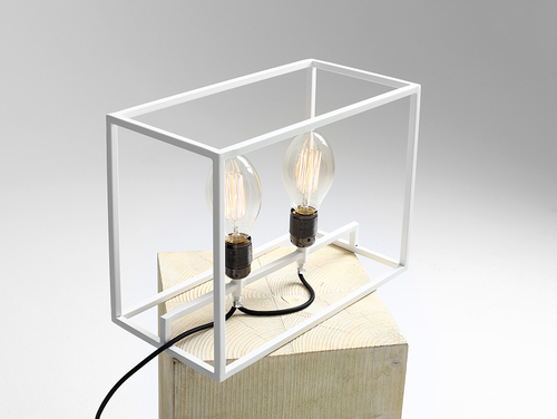 Verifica Lampă de masă CustomForm Metric Table albă RAL 9003 2×E27 40 cm