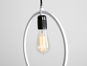 O singură lampă suspendată VETO, albă, rotundă 4 O singură lampă suspendată VETO, albă, rotundă small 4