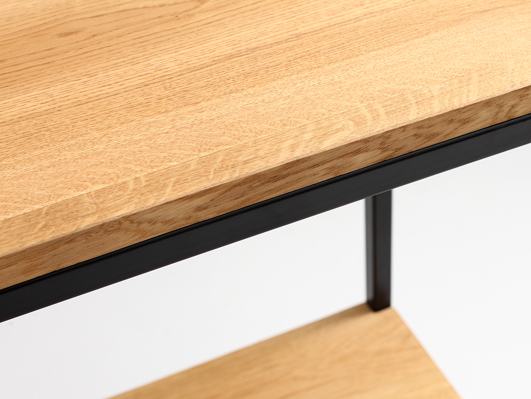 Spectacol Consolă CustomForm JULITA SOLID WOOD 75-2F din stejar, neagră, 100 cm Consolă CustomForm JULITA SOLID WOOD 75-2F din stejar, neagră, 100 cm
