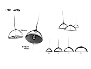 Lampa suspendată Lord 90 - cupru-negru small 5