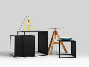 Set de 3 măsuțe de cafea CustomForm 2Wall Trio Metal, negru, 35 × 45 × 55 cm small 2