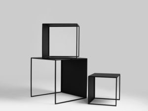 Set de 3 măsuțe de cafea CustomForm 2Wall Trio Metal, negru, 35 × 45 × 55 cm small 0