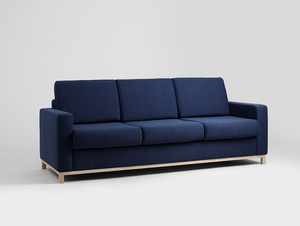 Canapea extensibilă CustomForm SCANDIC cu 3 locuri, albastru cerneală ET80, fag natur, 215 cm small 0