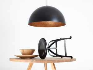 Lampa suspendată Lord 70 - cupru-negru small 1