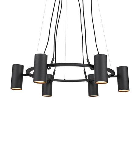 Verifica Pendul Markslöjd Porto negru, 6×GU10, 73 cm, 107357