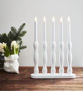 Suport lumânare Markslojd FALUN 5 becuri lemn alb 45 cm 704826 small 0