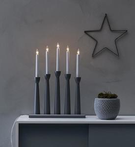 Lumanare decorativa Markslojd MÅSESKÄR 5 becuri alb-gri lemn 704197 small 0