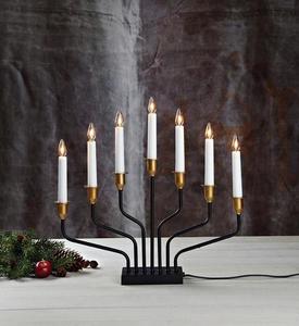 Candelabru electric Markslojd 703578 alb negru metal 7 becuri 39x41 cm small 0