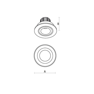 Spot LED încastrat Spectrum FIALE II 6W COB 38° 6000K inel argintiu small 1