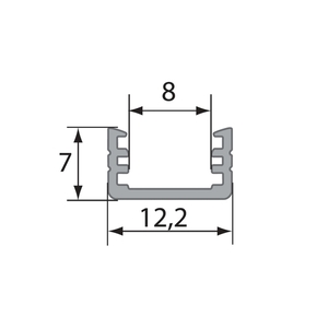 Profil din aluminiu Wojslim cu acoperire transparentă de 1 Mb A 1 Profil din aluminiu Wojslim cu acoperire transparentă de 1 Mb A small 1