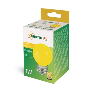 Bilă led E27 230 V 1 W Spectru galben small 1