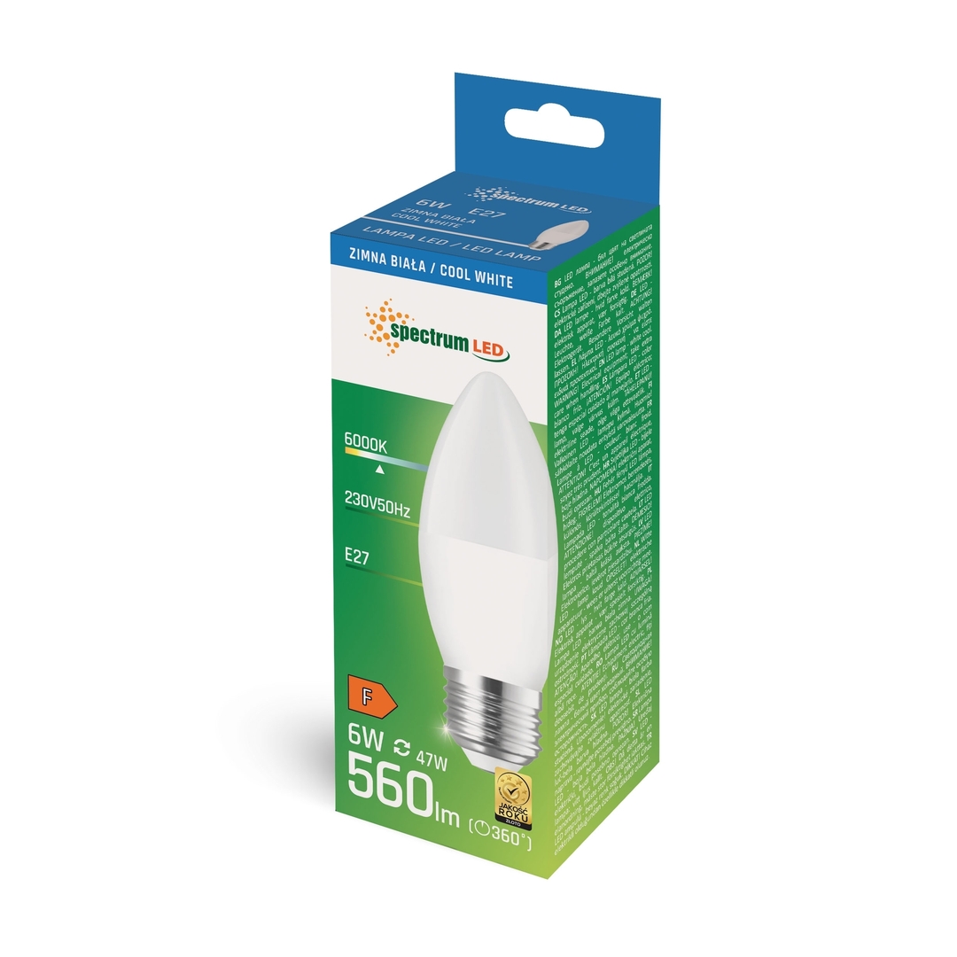 Vedere Lumânare led E27 230 V 6 W Cw Spectrum Lumânare led E27 230 V 6 W Cw Spectrum