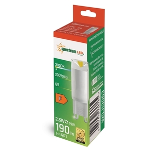 Bec cu led G9 230v 2.5W Ww Ww Ceramic Spectrum. 1 Bec cu led G9 230v 2.5W Ww Ww Ceramic Spectrum. small 1