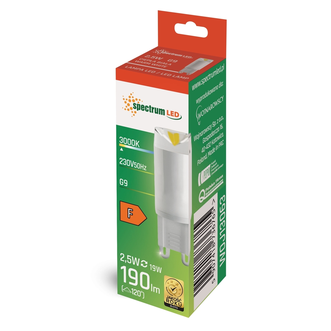 Vedere Bec cu led G9 230v 2.5W Ww Ww Ceramic Spectrum. Bec cu led G9 230v 2.5W Ww Ww Ceramic Spectrum.
