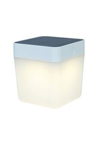 Lampa solară de exterior Lutec Table Cube albă 1W 3000K 100lm small 0