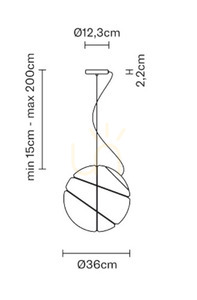 Lampa suspendată Fabbian Armilla F50 13W - alb și maro - F50 A01 14 small 2