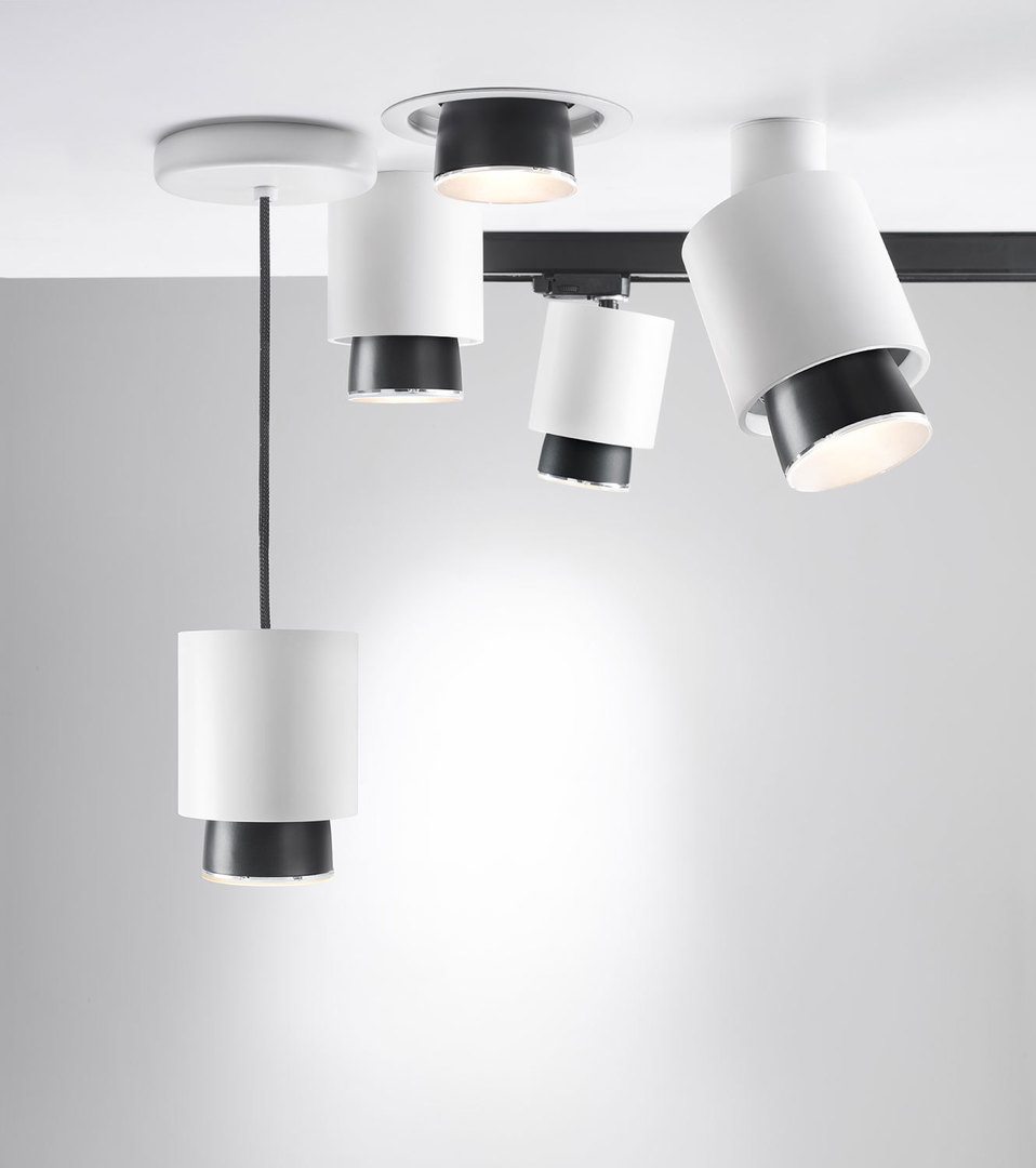 Vedere Lampa suspendată Fabbian Claque F43 20W 10cm - Alb - F43 A02 01 Lampa suspendată Fabbian Claque F43 20W 10cm - Alb - F43 A02 01