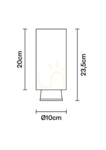 Spotlight Fabbian Claque F43 20W 20cm - Bronz - F43 E03 76 small 1