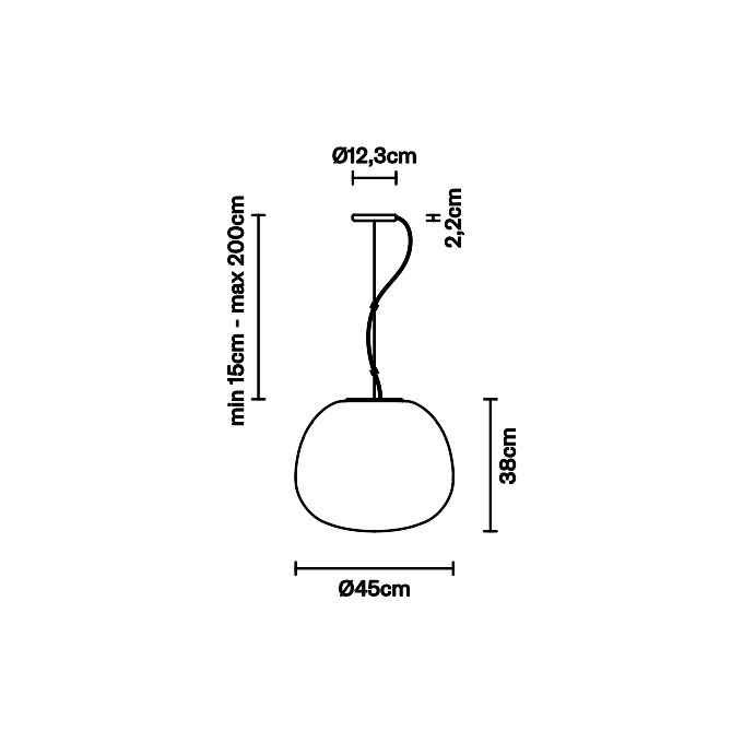 Spectacol Lampa suspendată Fabbian Lumi F07 45cm - F07 A03 01 Lampa suspendată Fabbian Lumi F07 45cm - F07 A03 01
