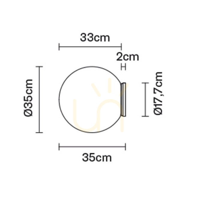 Afişa Fabbian Lumi lampă de perete Ø35 - F07 G29 01 Fabbian Lumi lampă de perete Ø35 - F07 G29 01