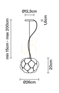 Lampa suspendată Fabbian Cloudy F21 26cm - F21 A03 71 9 Lampa suspendată Fabbian Cloudy F21 26cm - F21 A03 71 small 9