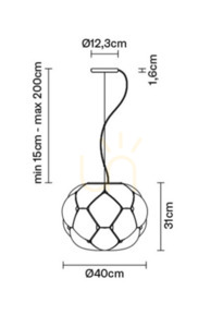 Lampa suspendată Fabbian Cloudy F21 40cm - F21 A05 71 small 9