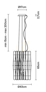 Lampa suspendată Fabbian Stick F23 43cm - F23 A07 69 3 Lampa suspendată Fabbian Stick F23 43cm - F23 A07 69 small 3