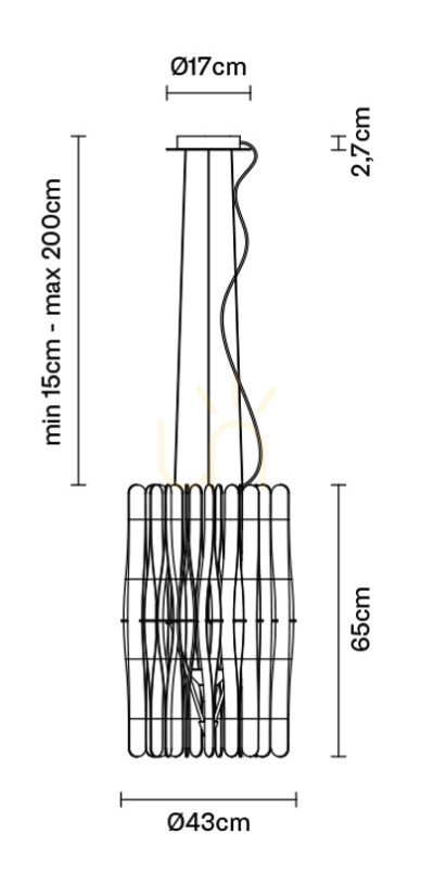 Afişa Lampa suspendată Fabbian Stick F23 43cm - F23 A07 69 Lampa suspendată Fabbian Stick F23 43cm - F23 A07 69