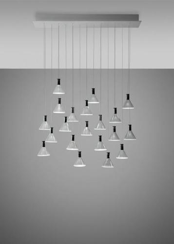 Verifica Lampa suspendată Fabbian Multispot F32 90x15cm - 20 - Chrome - F32 A49 00