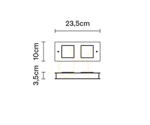 Lampă de perete Fabbian Quarter F38 5W 23.5x10cm - Negru - F38 G01 02 2 Lampă de perete Fabbian Quarter F38 5W 23.5x10cm - Negru - F38 G01 02 small 2