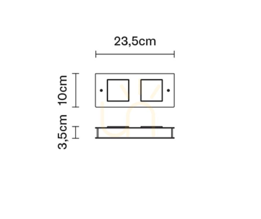 previzualizare Lampă de perete Fabbian Quarter F38 5W 23.5x10cm - Negru - F38 G01 02 Lampă de perete Fabbian Quarter F38 5W 23.5x10cm - Negru - F38 G01 02