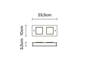 Lampă de perete Fabbian Quarter F38 5W 23.5x10cm - Bronz - F38 G01 14 small 2