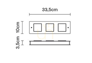Lampă de perete Fabbian Quarter F38 5W 33.5x10cm - Alb - F38 G03 01 small 2