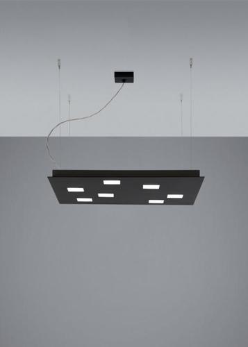 Verifica Lampa suspendată Fabbian Quarter F38 5W 59.5x59.5cm - Negru - F38 A03 02