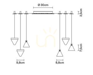 Lampa suspendată Fabbian Tripla F41 3W 6 - Chrome - F41 G03 11 small 7