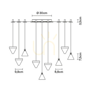 Lampa suspendată Fabbian Tripla F41 3W 9 - Bronz - F41 G05 76 7 Lampa suspendată Fabbian Tripla F41 3W 9 - Bronz - F41 G05 76 small 7