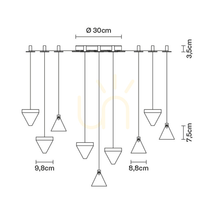 previzualizare Lampa suspendată Fabbian Tripla F41 3W 9 - Bronz - F41 G05 76 Lampa suspendată Fabbian Tripla F41 3W 9 - Bronz - F41 G05 76