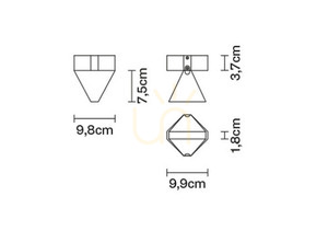 Fabbian Tripla F41 3W 2700K Plafond - Bronz - F41 E02 76 small 3
