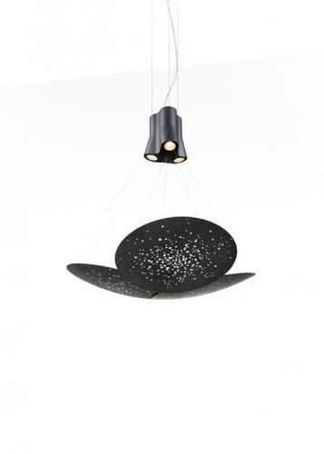 Verifica Lampă suspendată Fabbian Lens F46 24W 106x100cm - Trei surse de lumină - Negru - F46 A05 14