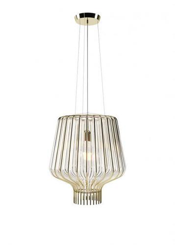 Verifica Lampa suspendată Fabbian Saya F47 22W 40cm - Auriu și transparent - F47 A21 00