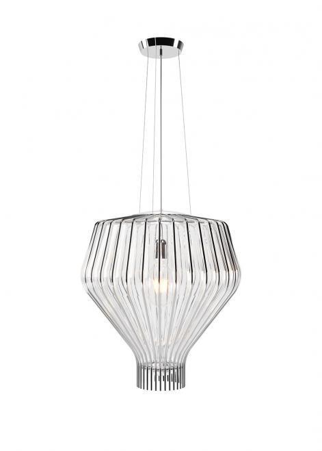 Verifica Lampa suspendată Fabbian Saya F47 22W 48cm - Chrome și transparent - F47 A15 00 Lampa suspendată Fabbian Saya F47 22W 48cm - Chrome și transparent - F47 A15 00