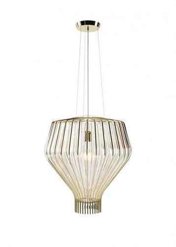 Verifica Lampa suspendată Fabbian Saya F47 22W 48cm - Transparent și auriu - F47 A23 00